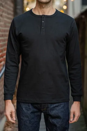 3sixteen Long Sleeve Henley - Black