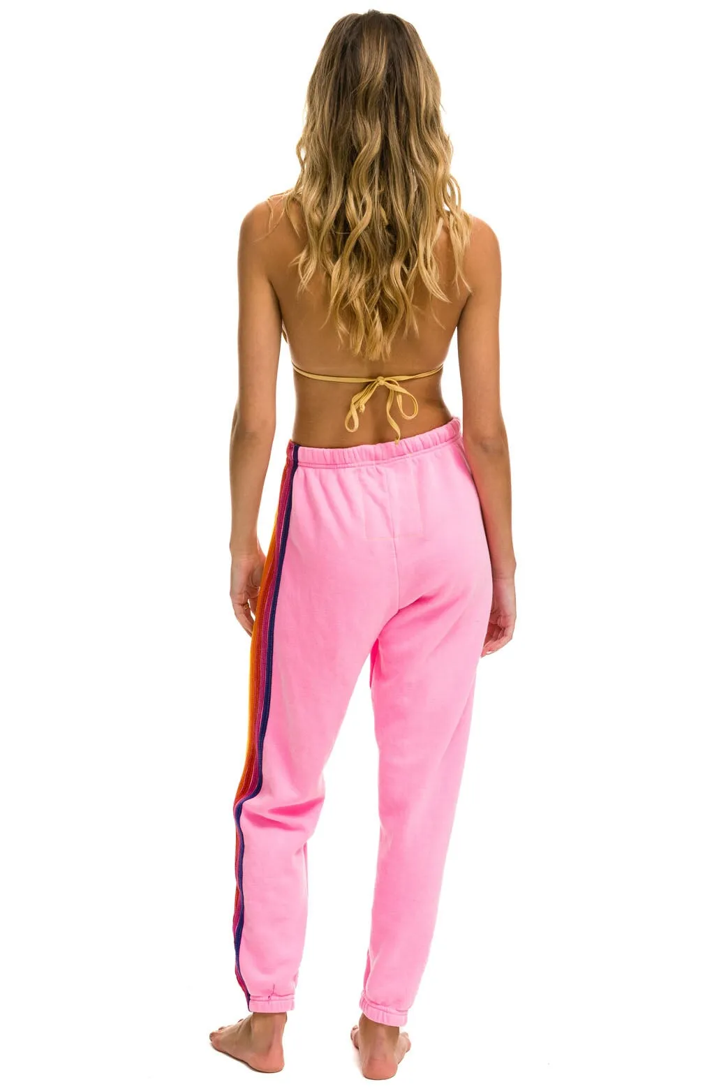 5 STRIPE SWEATPANTS - NEON PINK // YELLOW // PURPLE