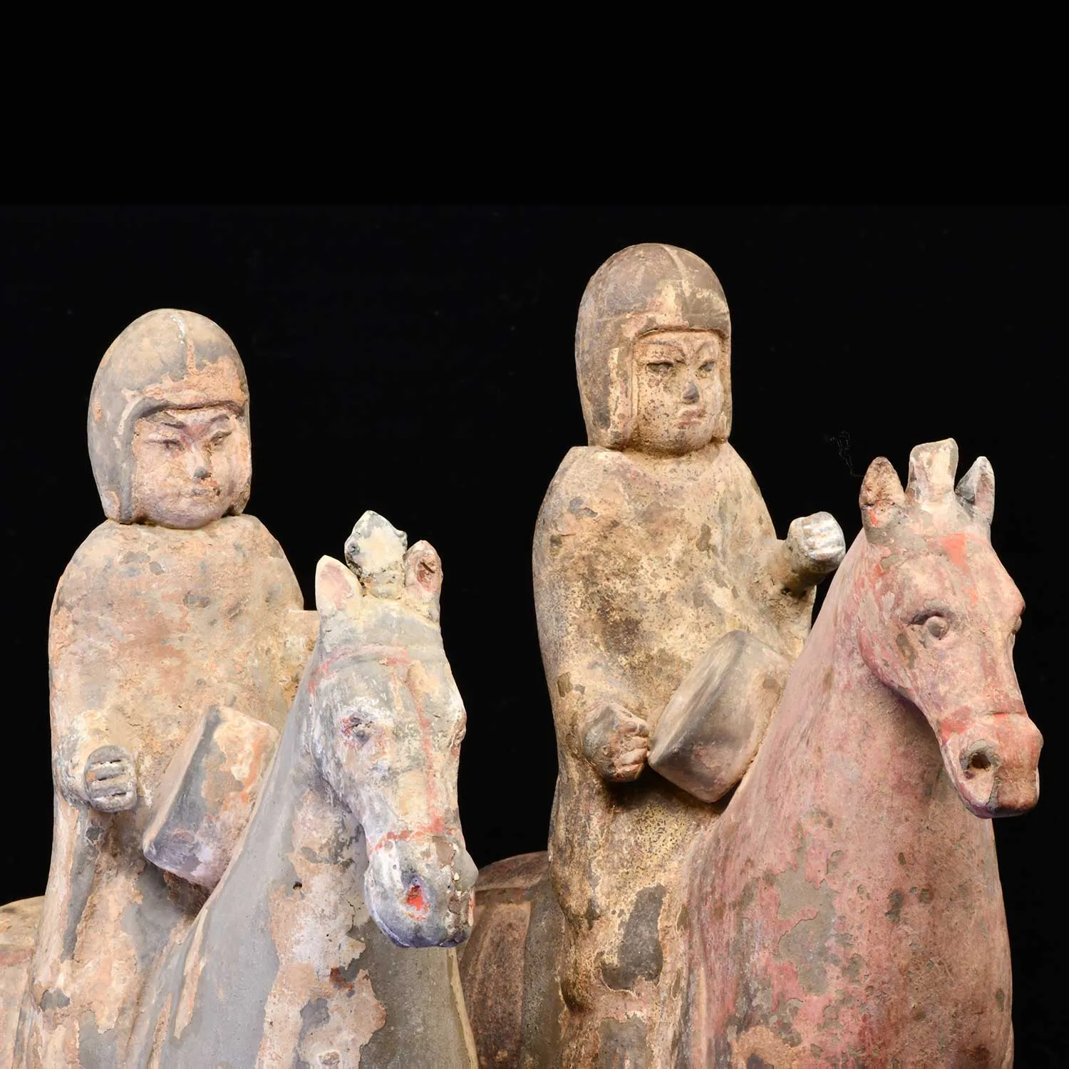 A pair Chinese Equestrian Musicians, Northern Wei Period, ca. 386-534 CE