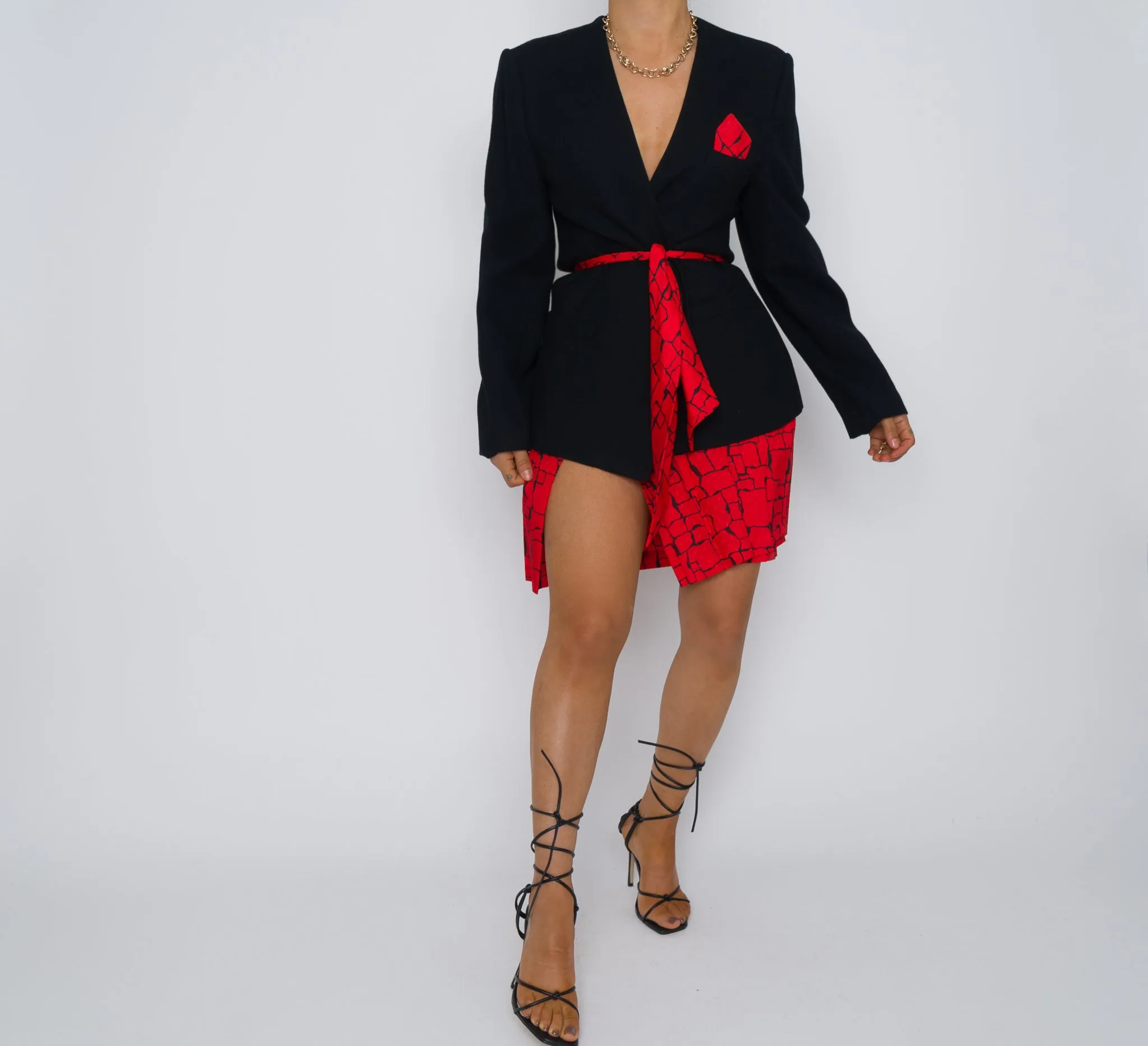 Abstract Skirt Suit Set