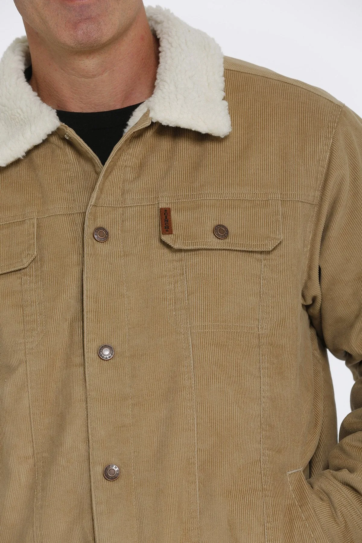 Almost Gone✨ Khaki Corduroy Concealed Men's Jacket