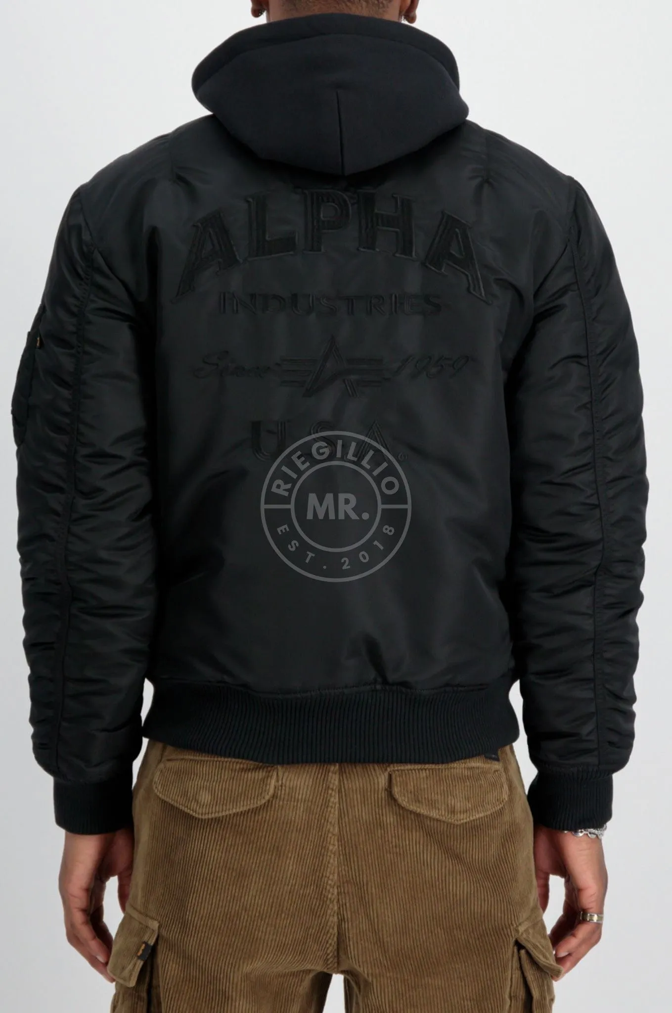 Alpha Industries MA-1 ZH Back EMB Jacket - Black