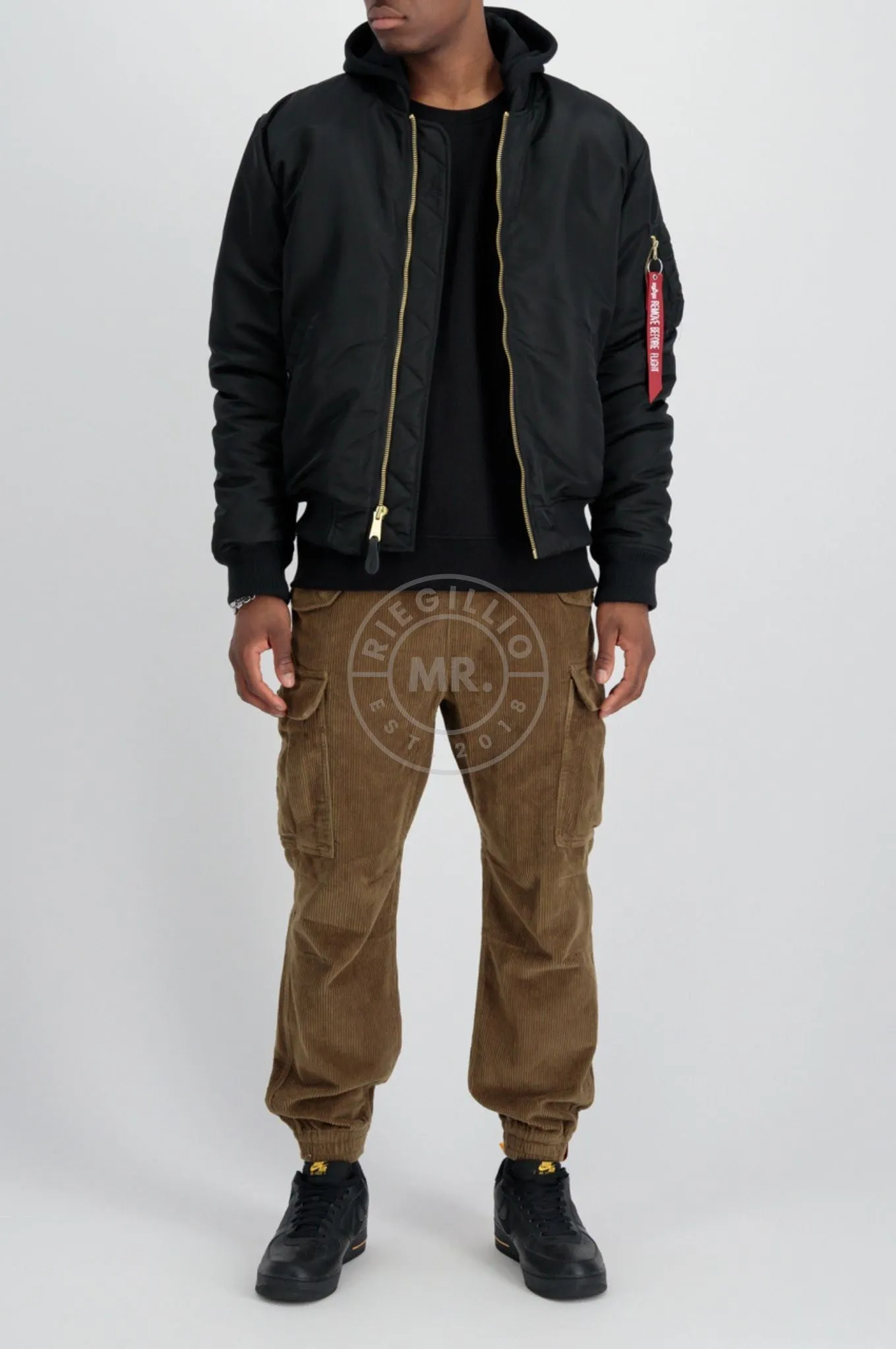 Alpha Industries MA-1 ZH Back EMB Jacket - Black