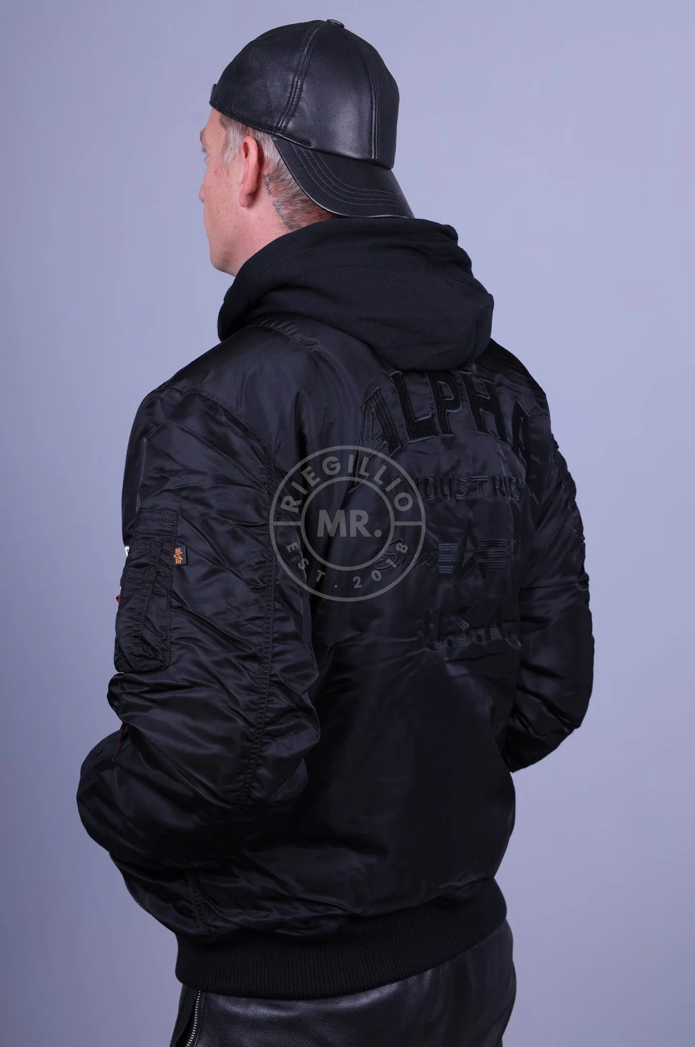 Alpha Industries MA-1 ZH Back EMB Jacket - Black