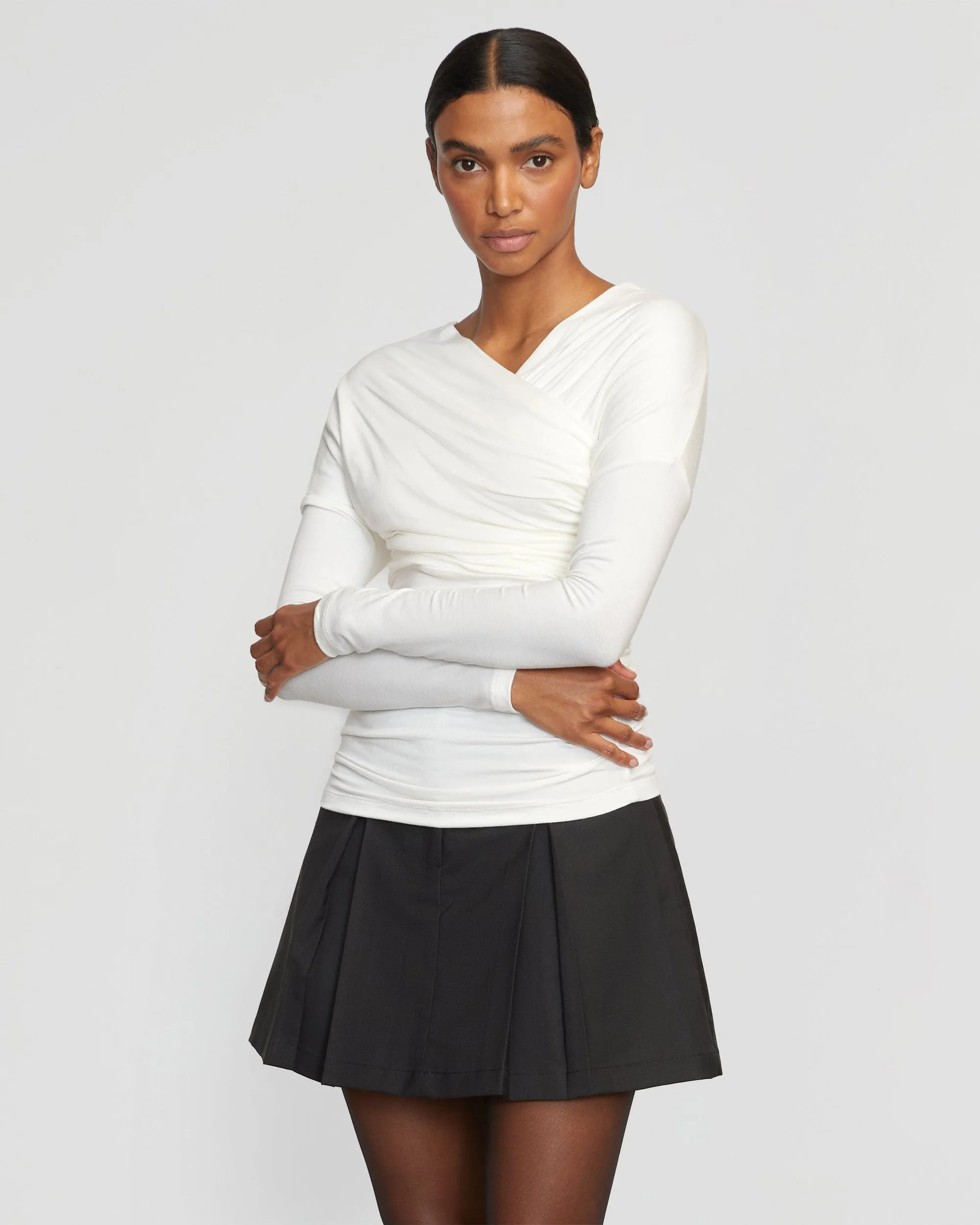 Annett Tailored Pleated Mini Skirt