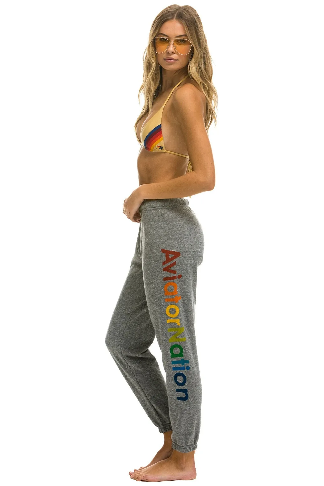 AVIATOR NATION LA JOLLA SWEATPANTS - HEATHER GREY