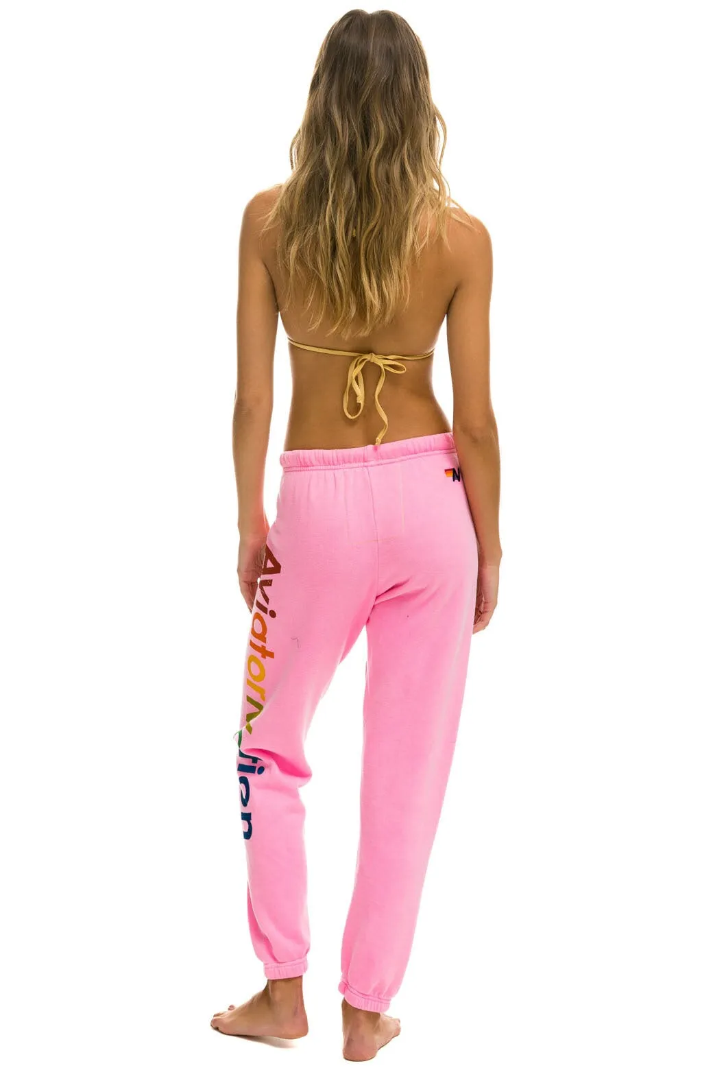 AVIATOR NATION LAGUNA BEACH SWEATPANTS - NEON PINK