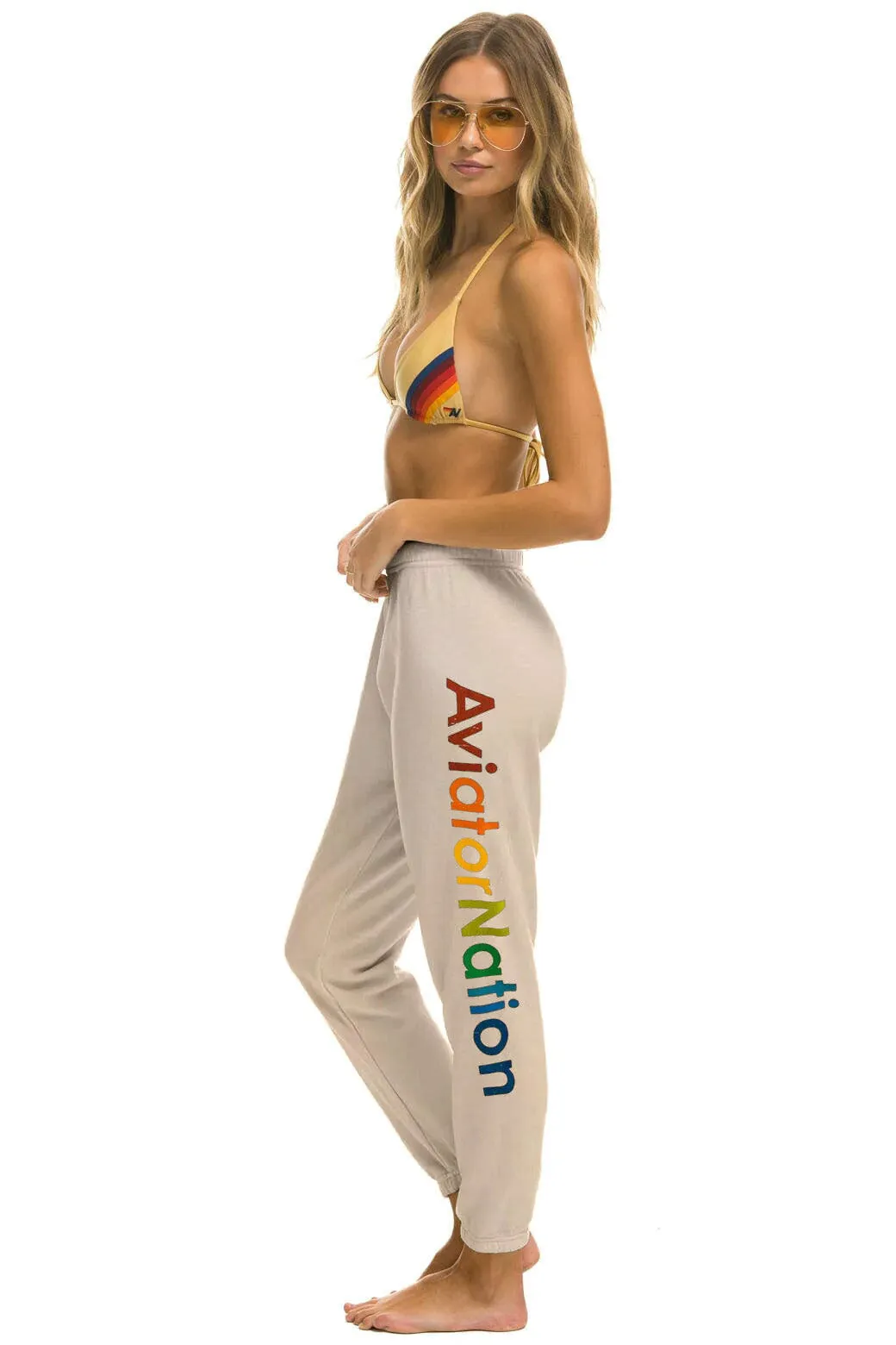 AVIATOR NATION MIAMI SWEATPANTS - SAND