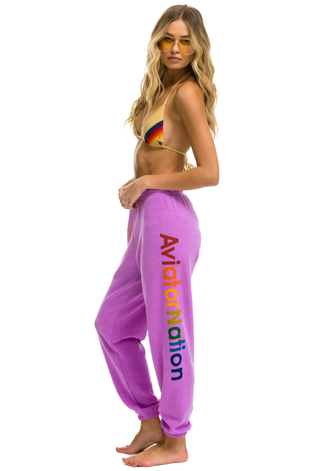 AVIATOR NATION VAIL SWEATPANTS - NEON PURPLE