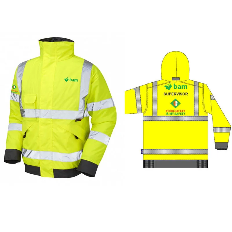 BAM Padded Hi Vis Bomber Site Jacket