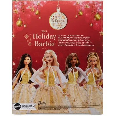 Barbie 13" Signature 2023 Holiday Collector Doll with Golden Gown and Blonde Hair