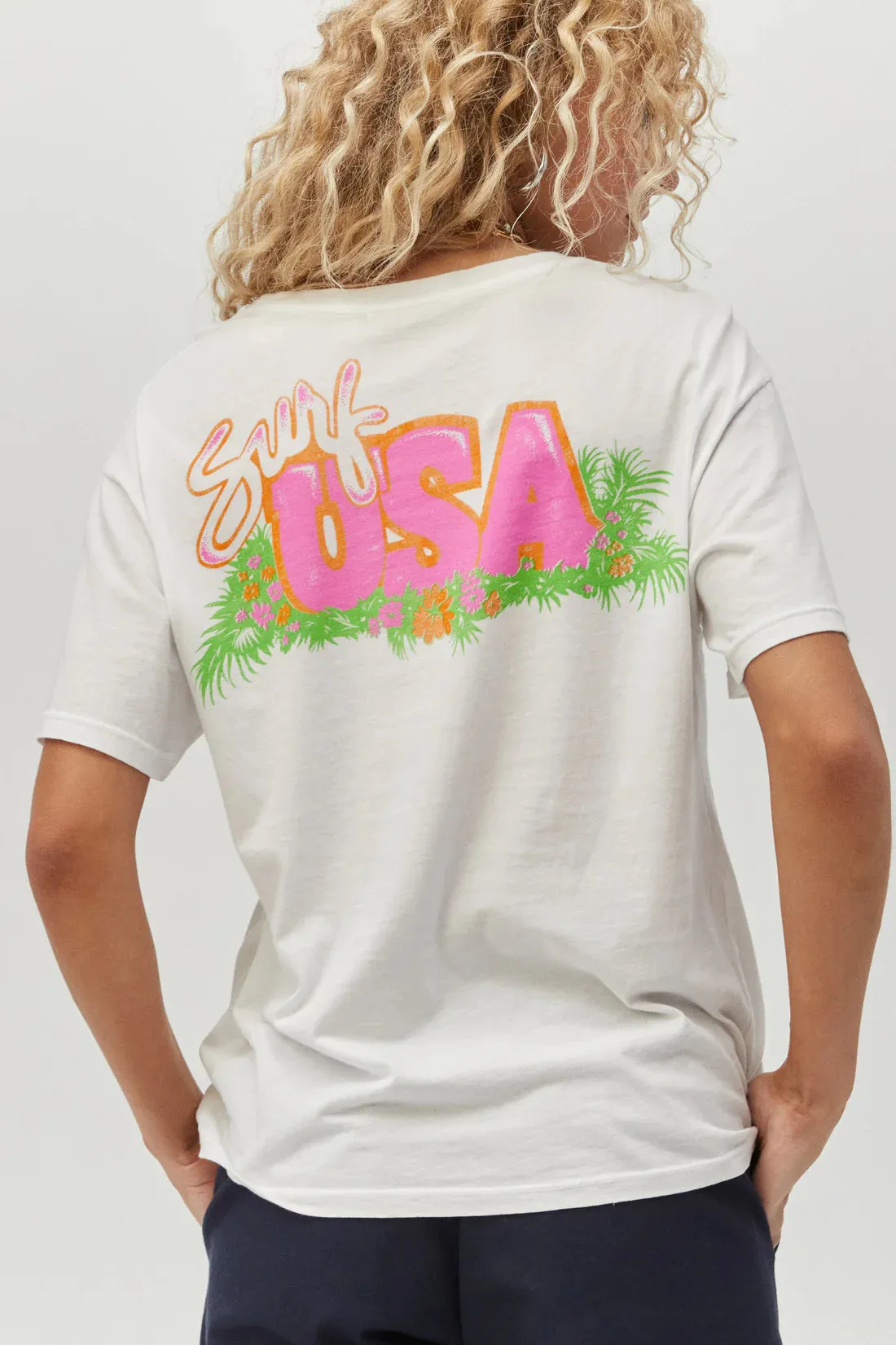 Beach Boys Surf USA Tee - Bleached White