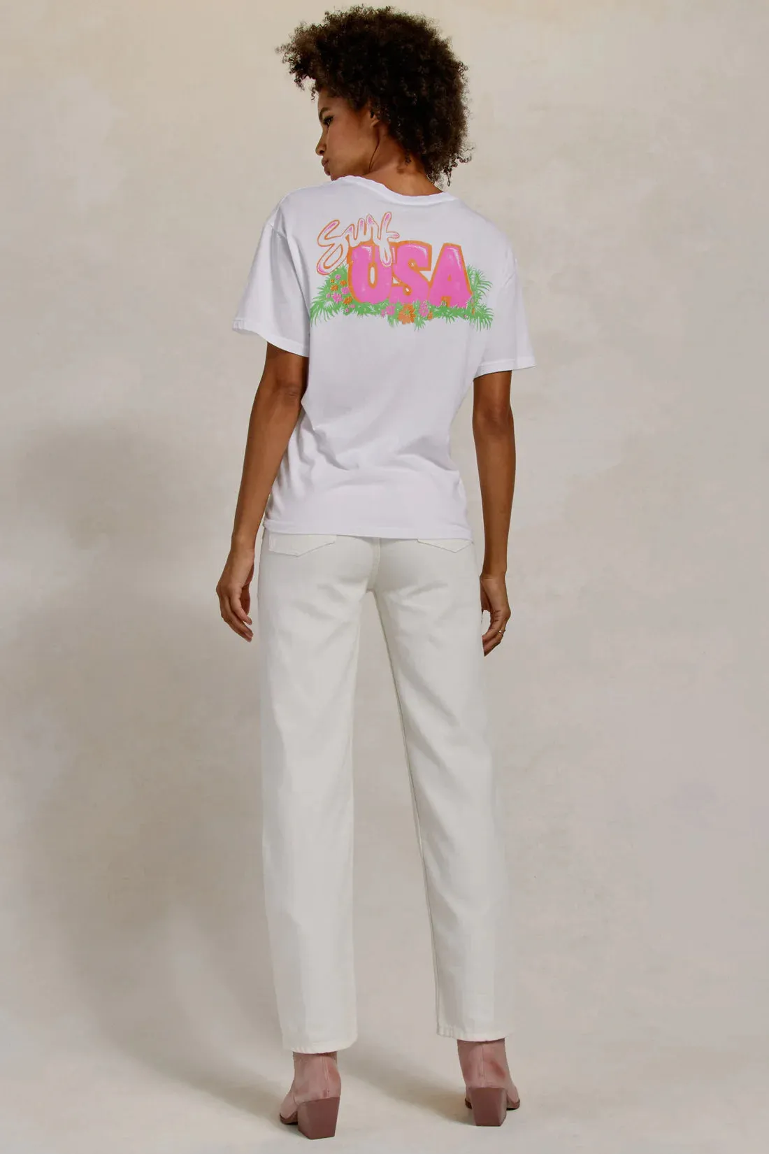 Beach Boys Surf USA Tee - Bleached White