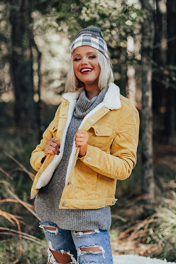 Best Kept Cozy Corduroy Jacket in Primrose Yellow