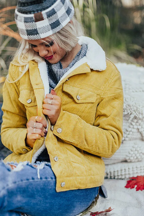 Best Kept Cozy Corduroy Jacket in Primrose Yellow