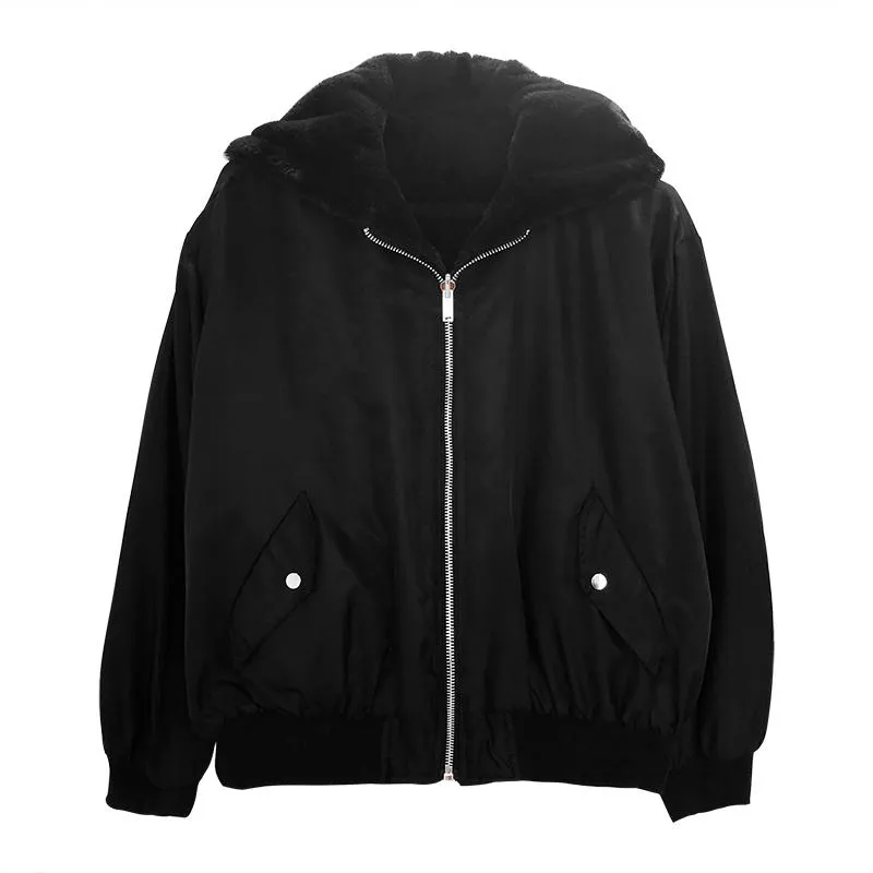 Black Retro Bomber Jacket SD00615