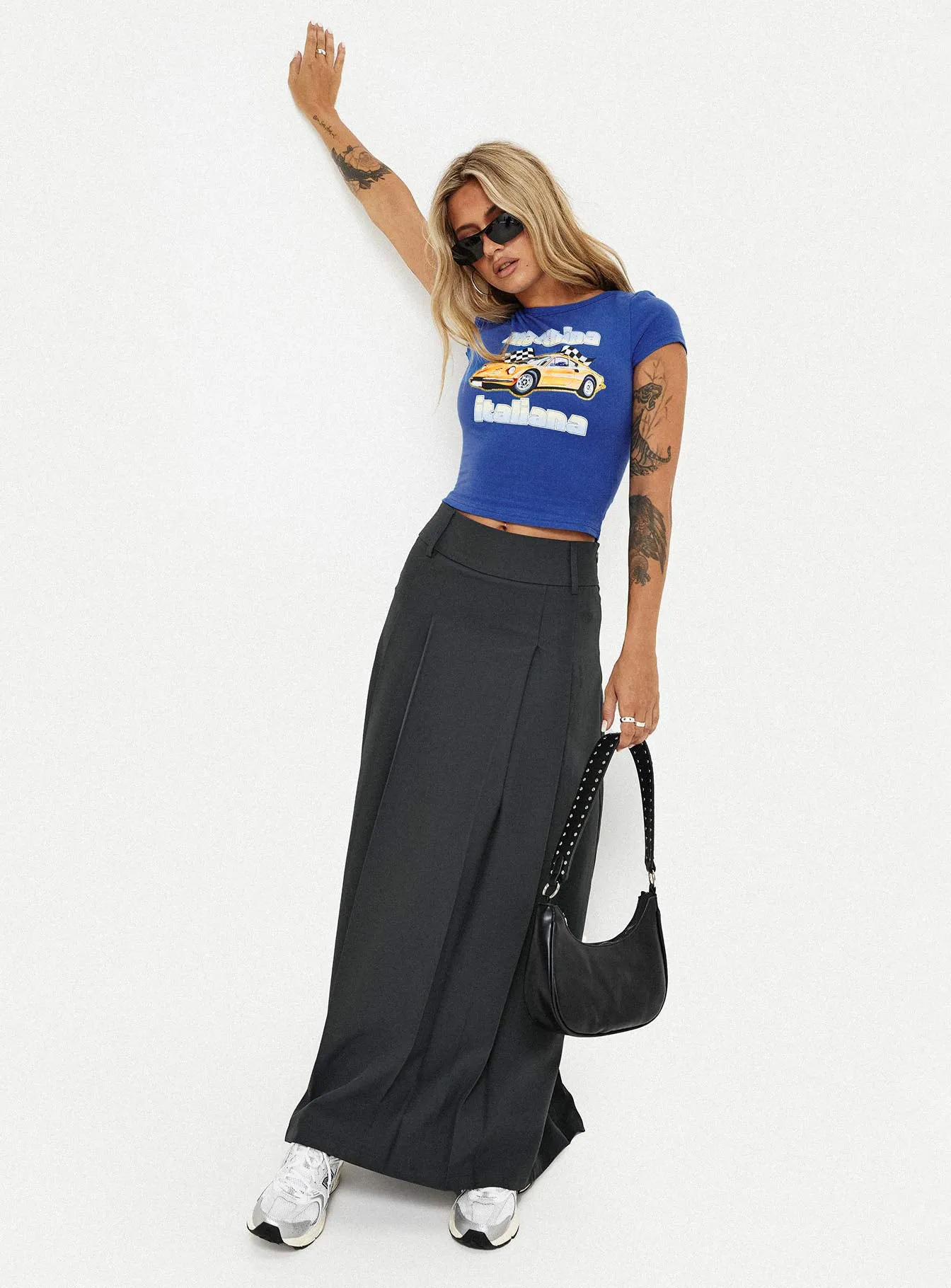 Boss Girl Maxi Skirt Slate