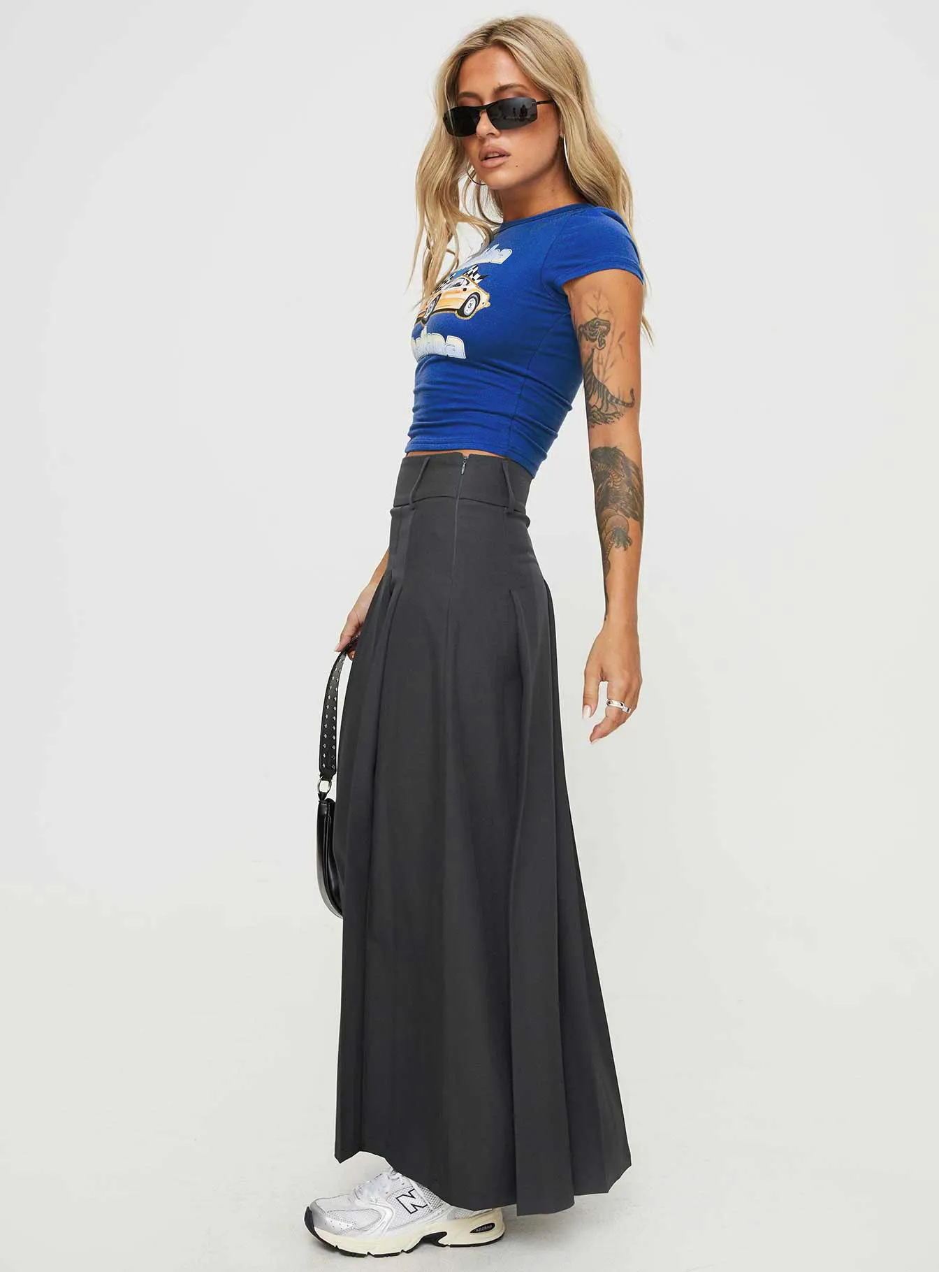 Boss Girl Maxi Skirt Slate