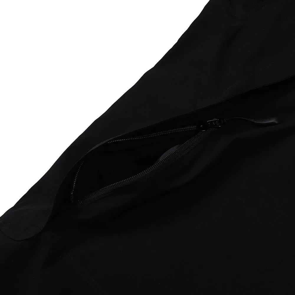 BSM STRETCH HOODED ANORAK JACKET BLACK