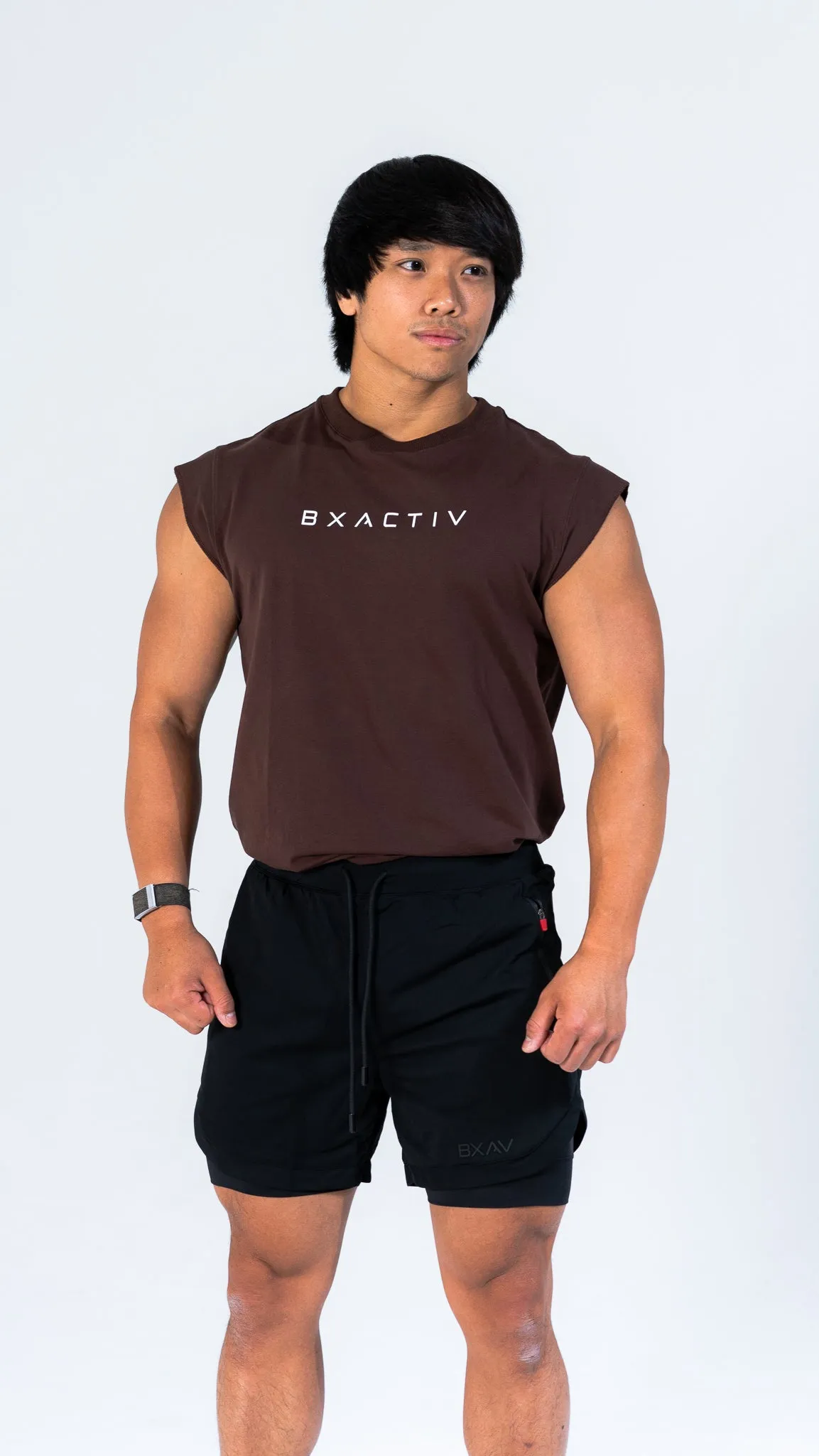 Capped Sleeve T-Shirt (Vintage Brown)