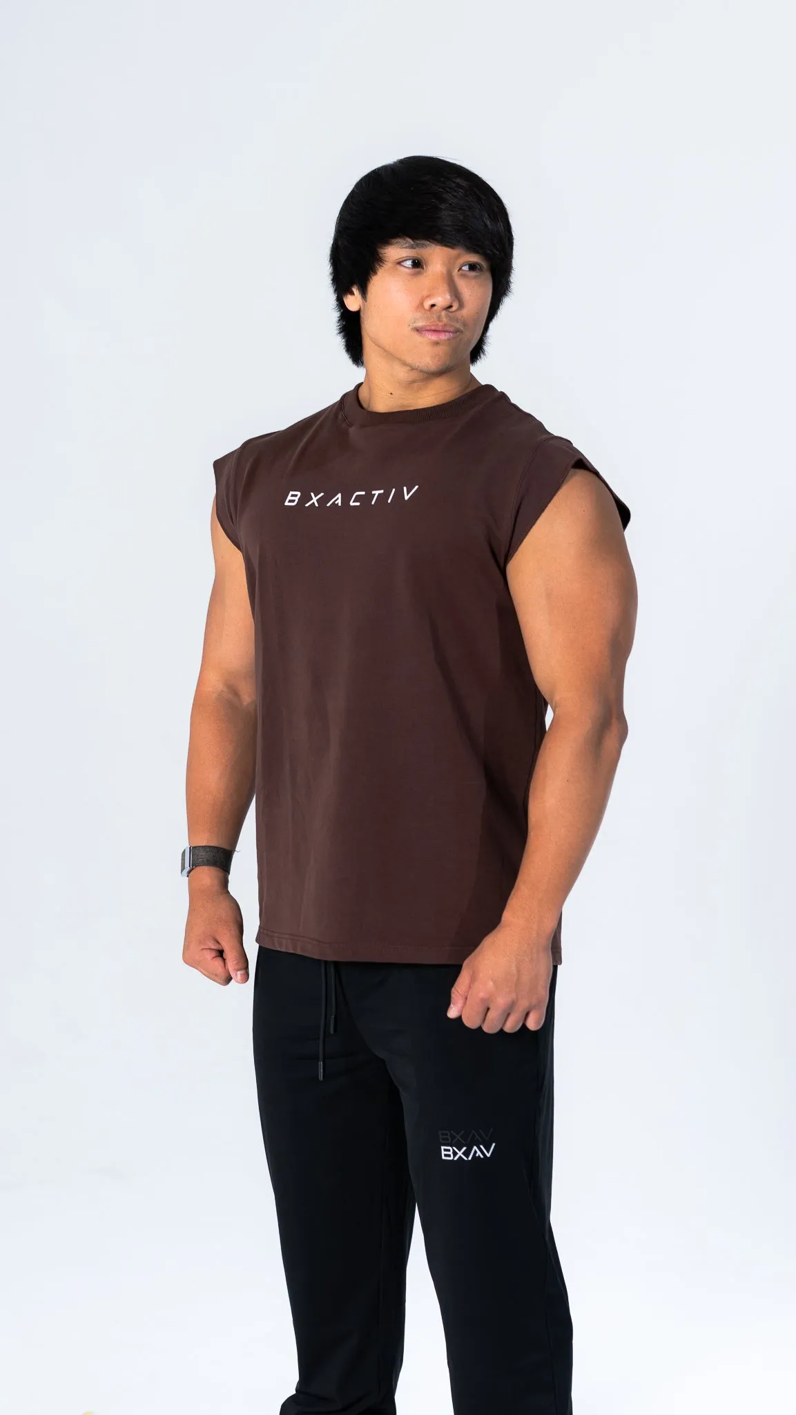 Capped Sleeve T-Shirt (Vintage Brown)