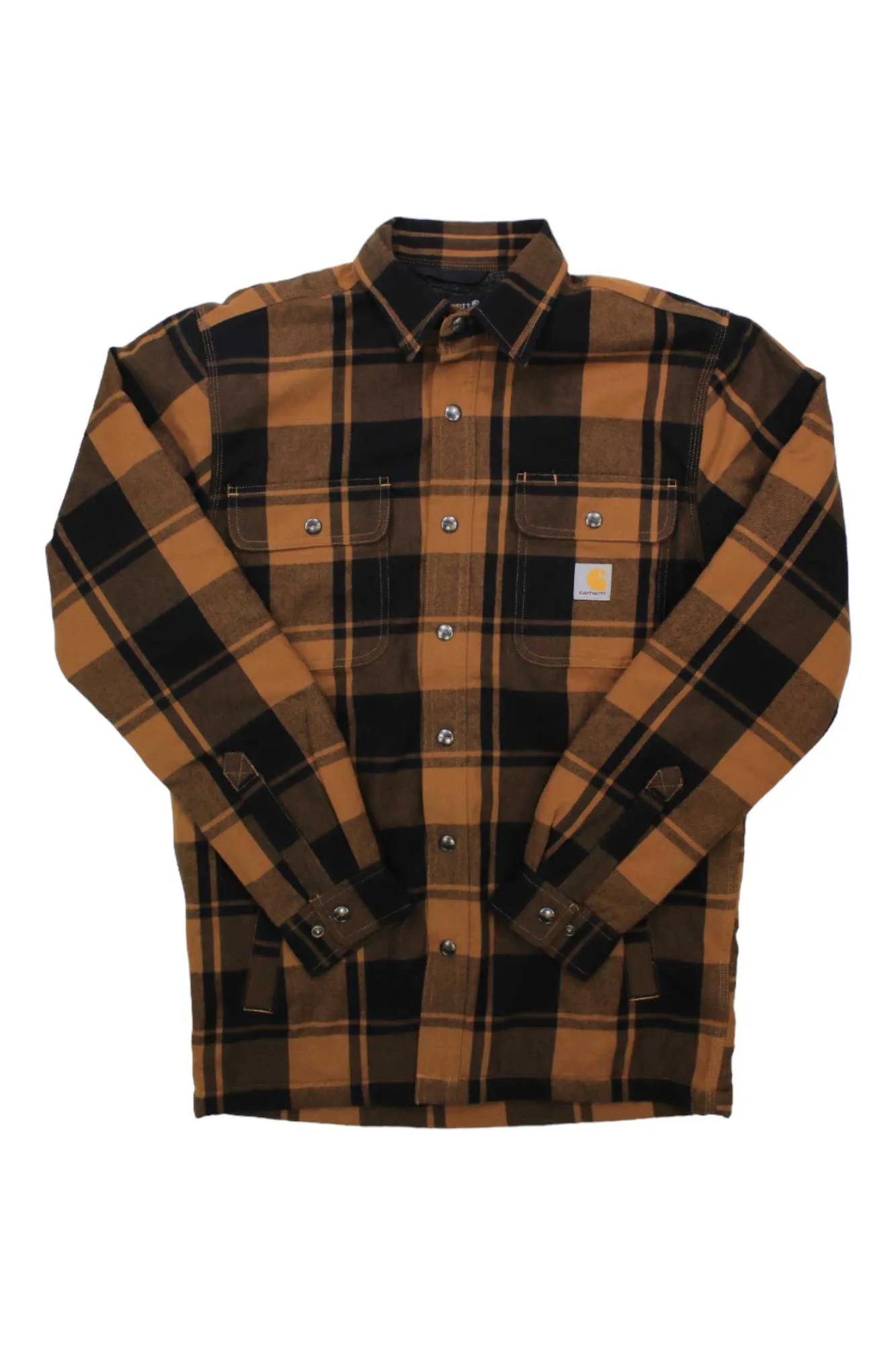 Carhartt Mens Relaxed Fit Flannel Sherpa-Lined Shirt Jac