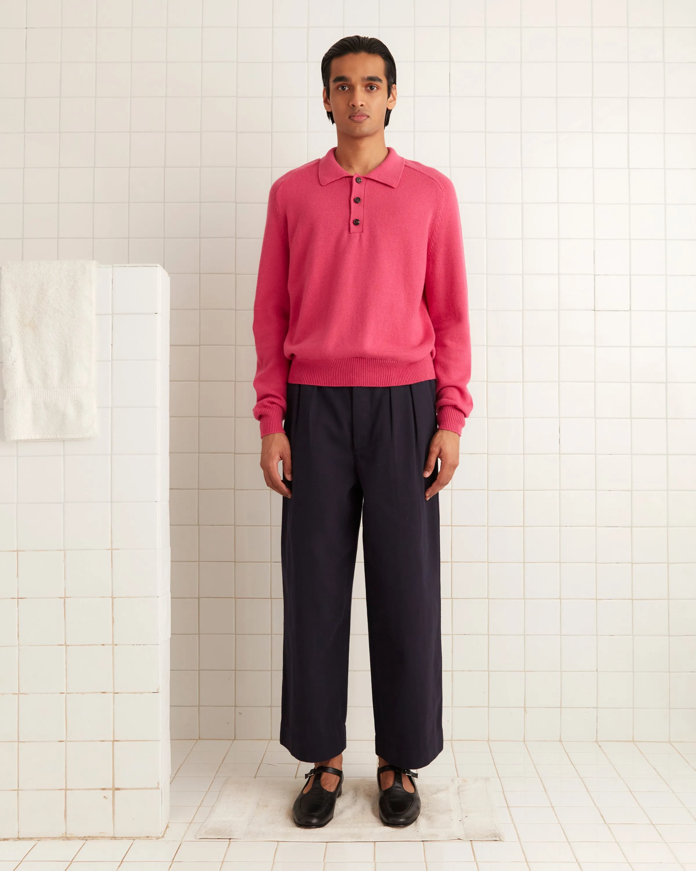 Cashmere Polo - Pink