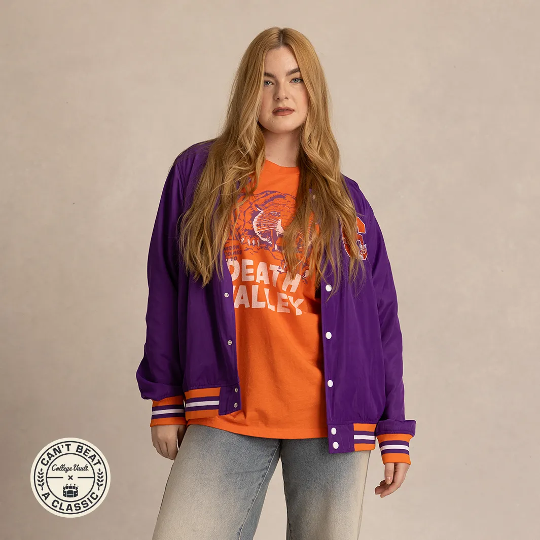 Clemson Tigers Vintage-Inspired Bomber Jacket