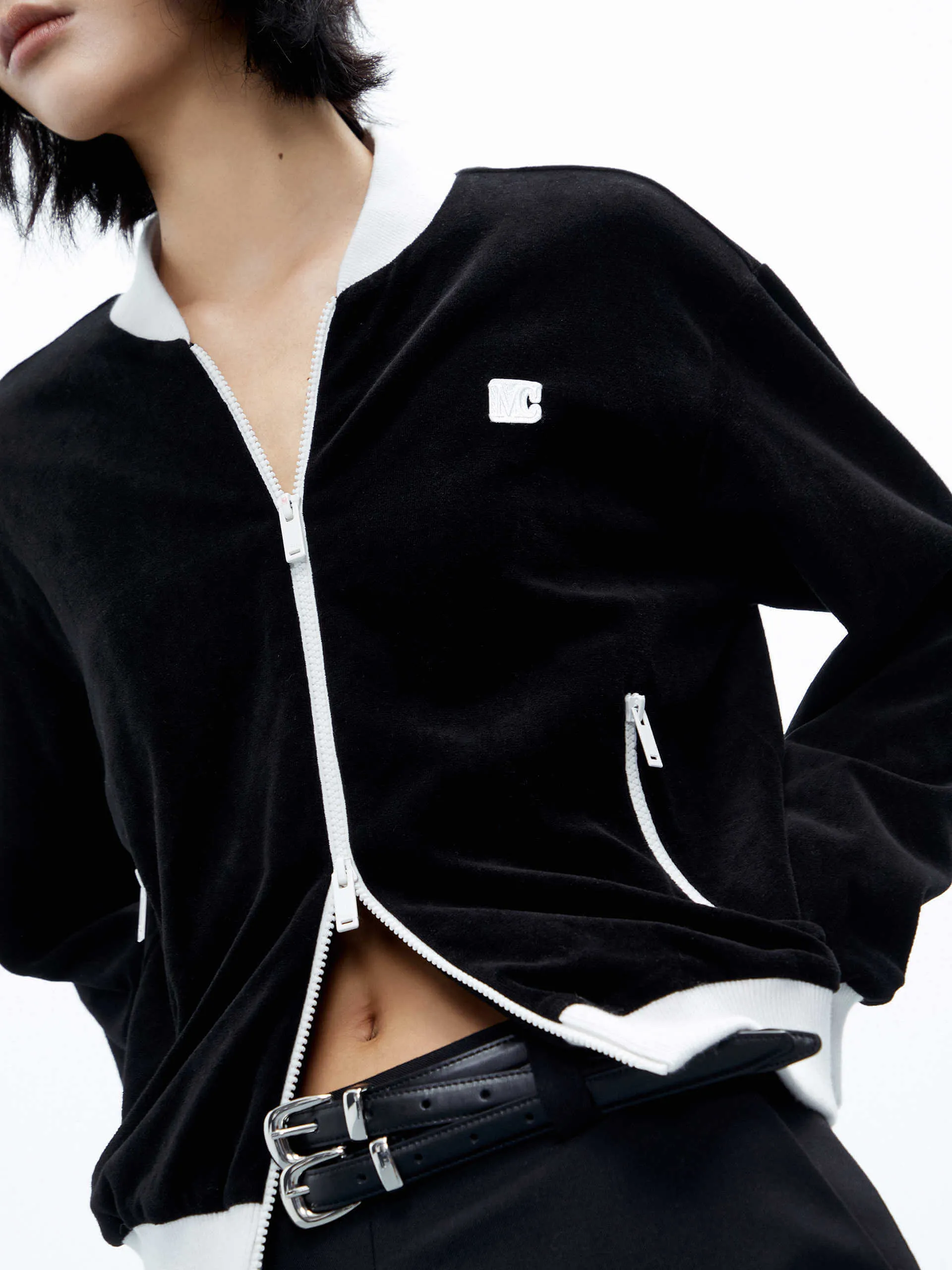 Contrast Detail Bomber Jacket