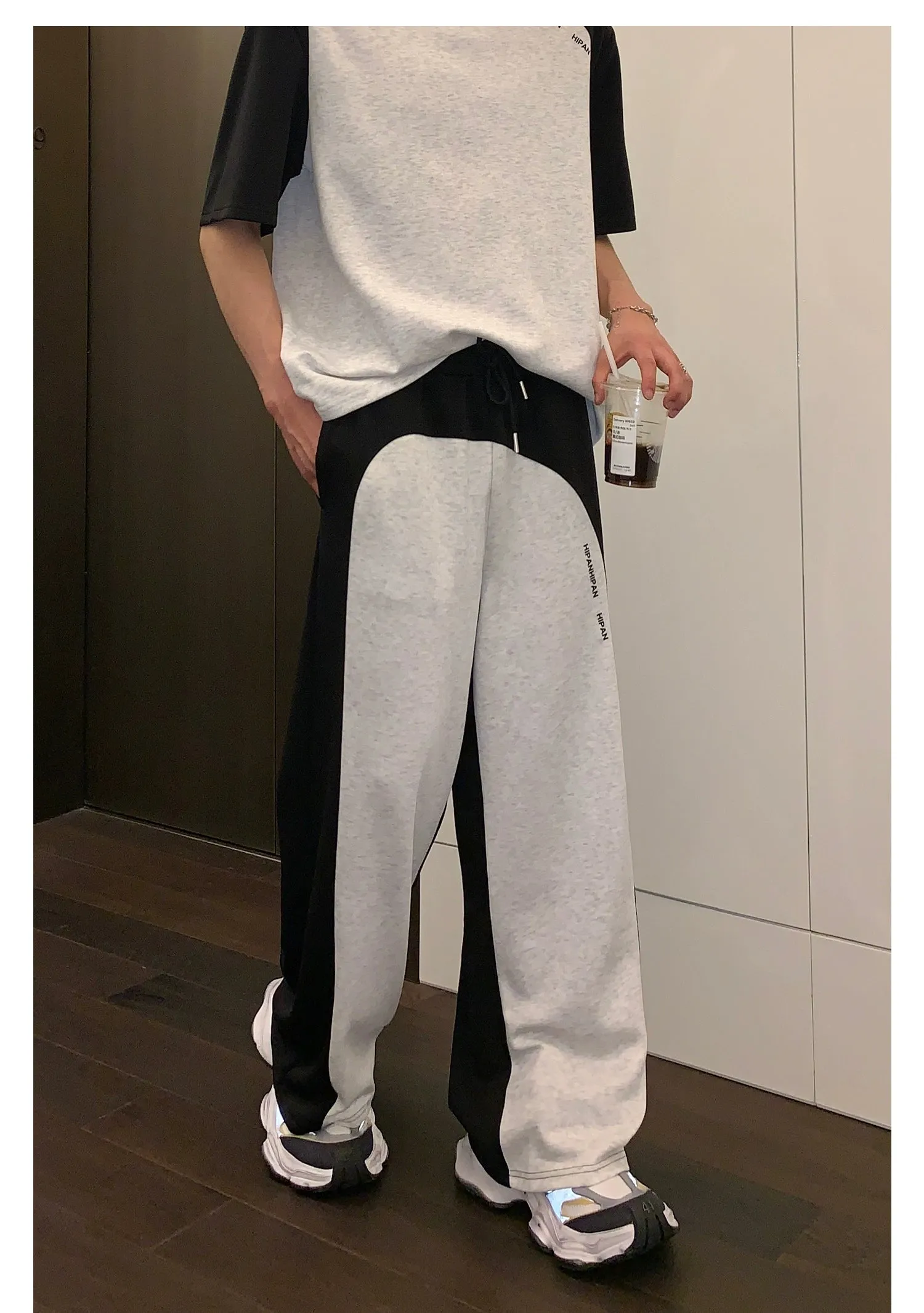 Cui Duotone Spliced Gartered Sweatpants