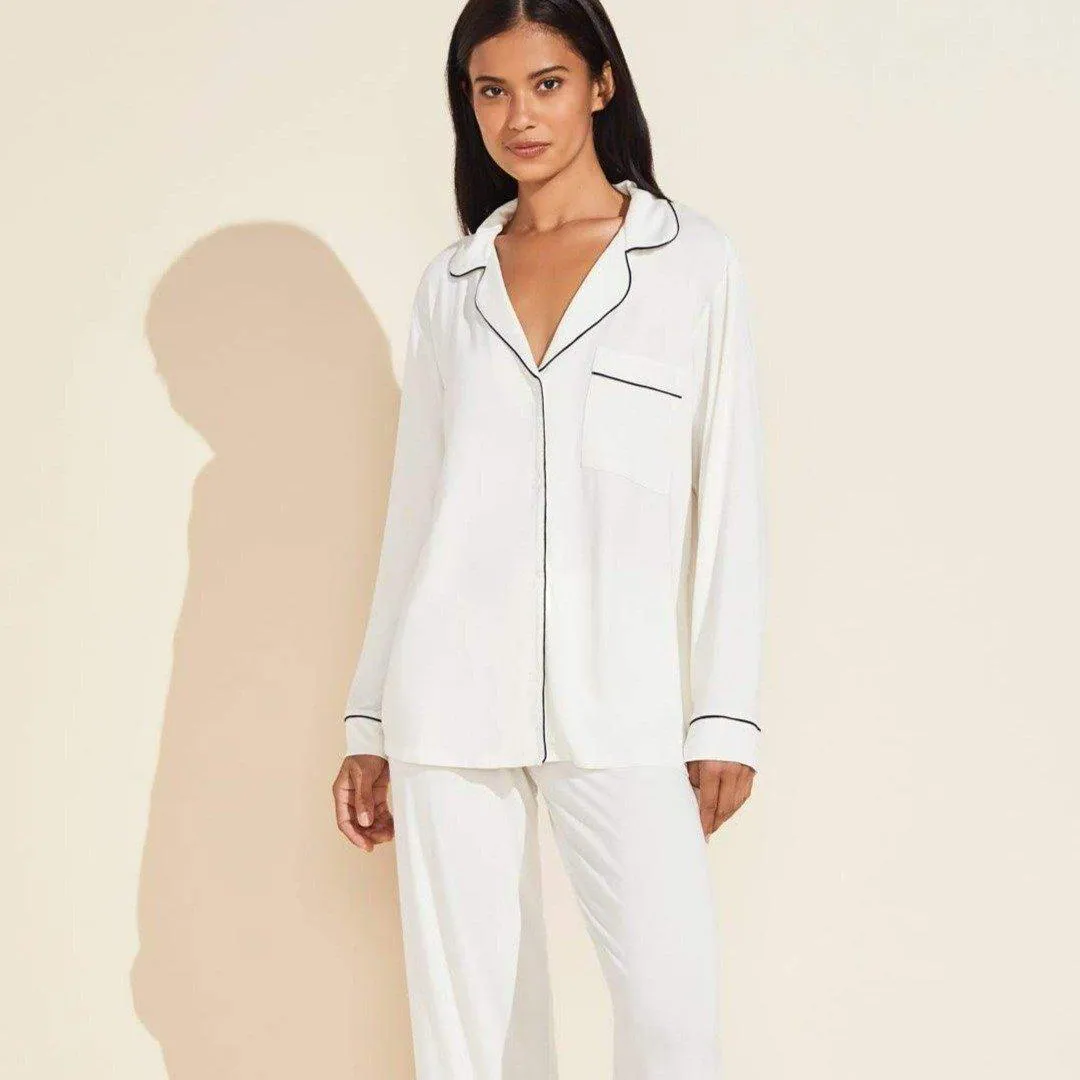 Eberjey Gisele Long PJ Set PJ1018 in Ivory