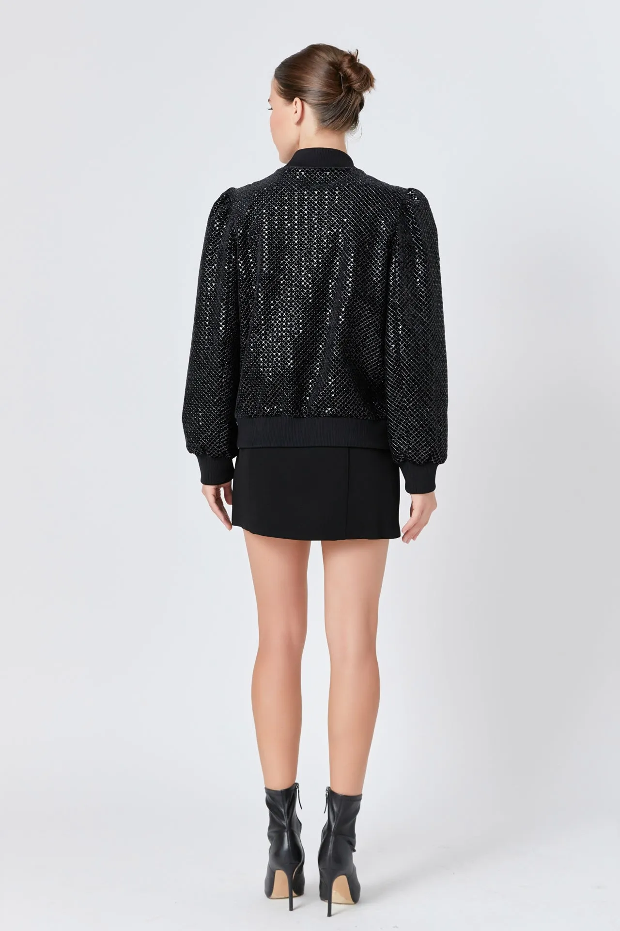 Endless Rose - Velvet Sequin Bomber Jacket