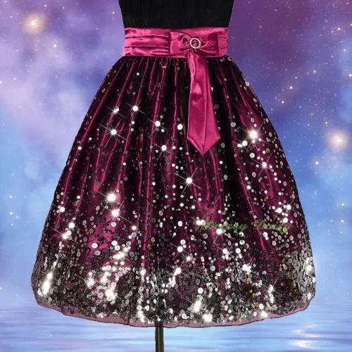 FG247 Girls' Sequined Pageant Dresses Occasion Birthday Party Prom Dress Size 6-14