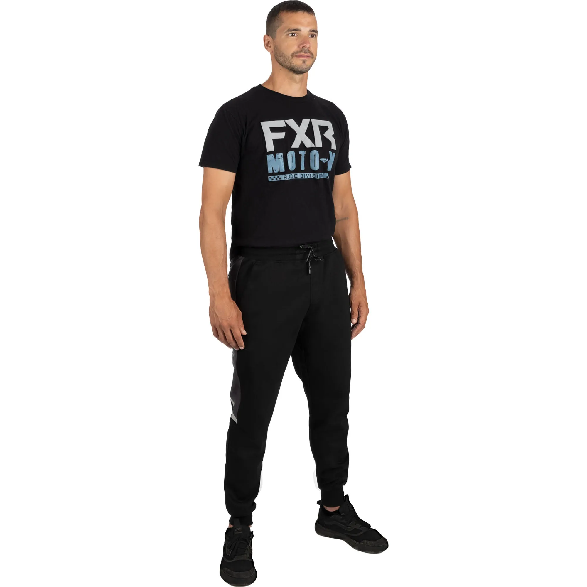 FXR  Black Podium Joggers Sweatpants Elastic Waist Rib Cuffs Reflective Inserts