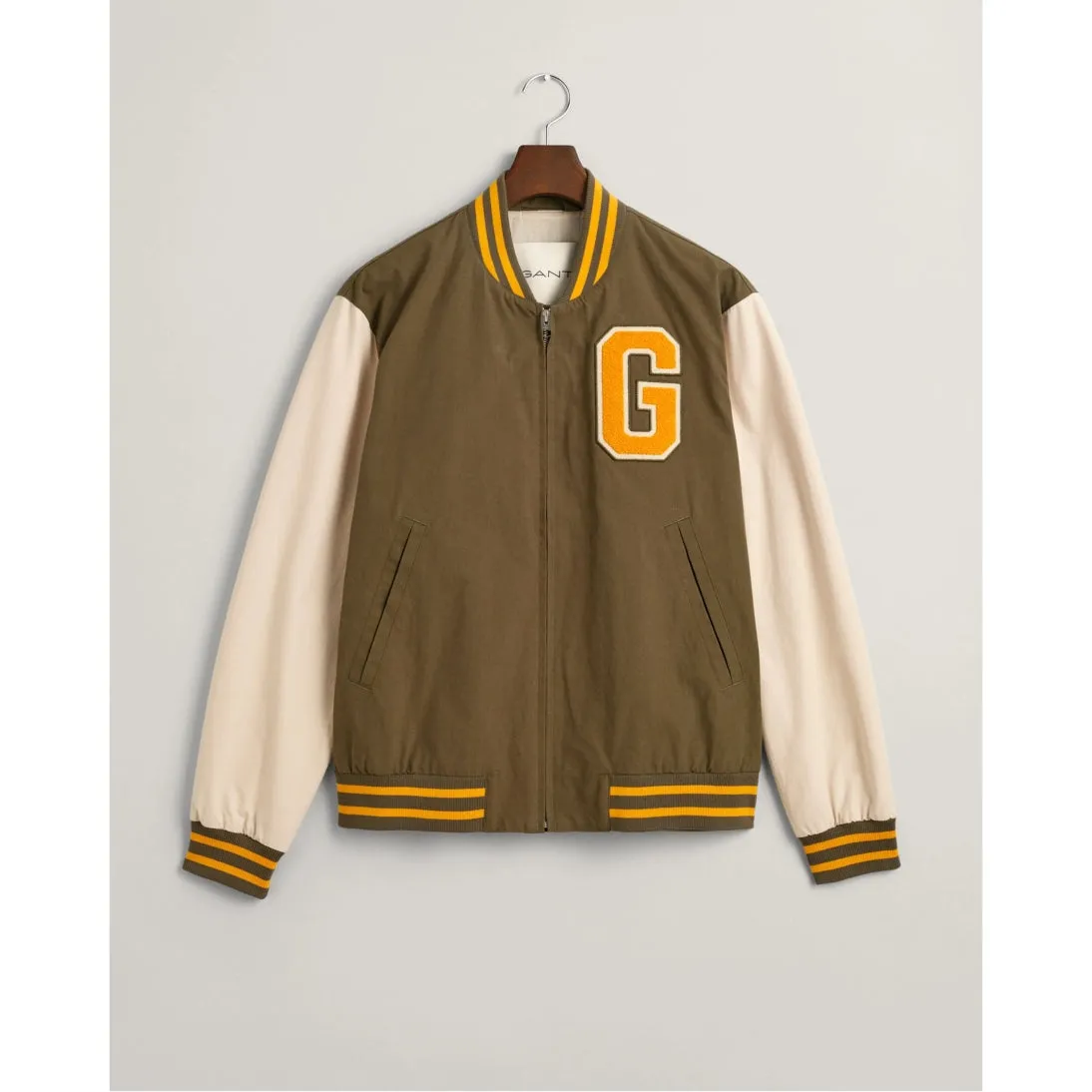 GANT Lightweight Varsity Jacket 7006395 Soft Oat