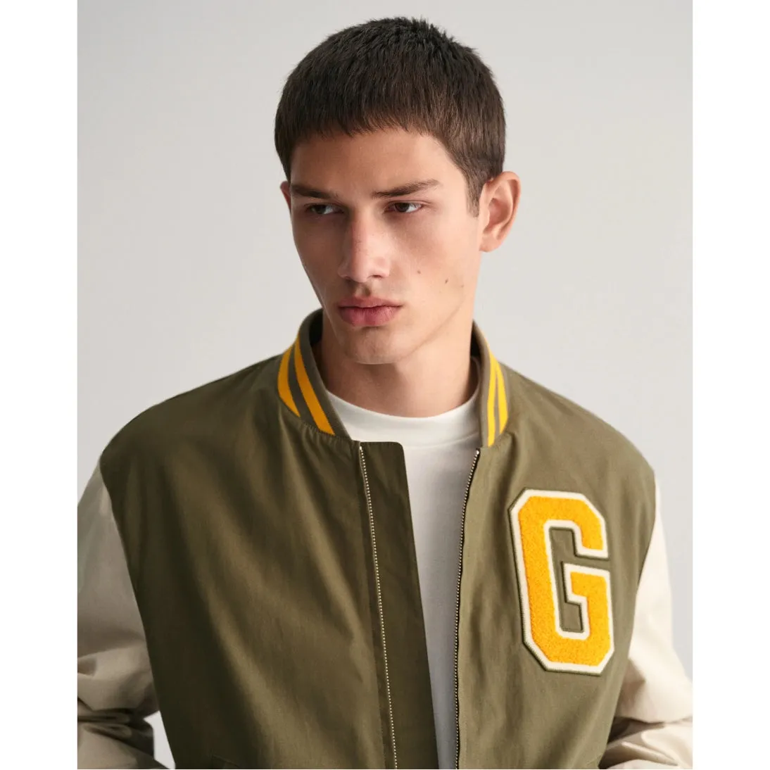 GANT Lightweight Varsity Jacket 7006395 Soft Oat