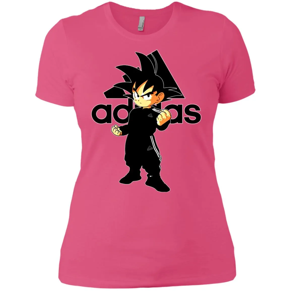 Goku Adidas Black T-shirt Women Cotton T-Shirt