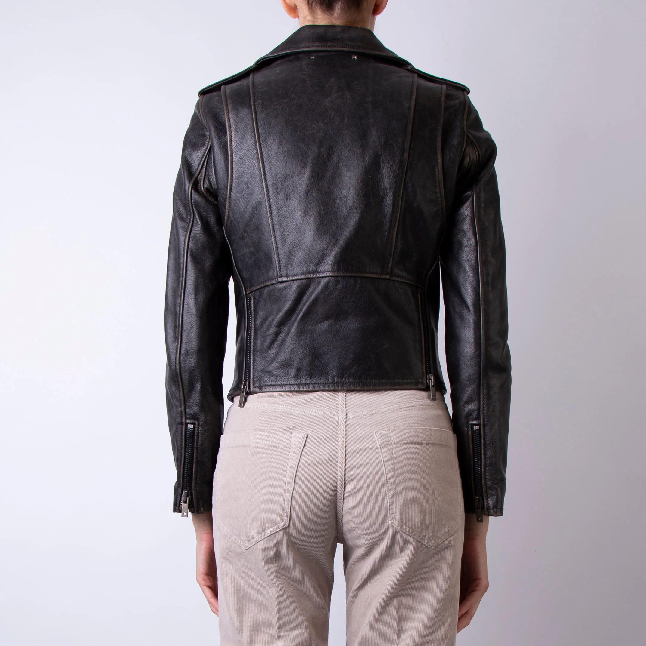 GOLDEN GOOSE LEATHER JACKET GWP00848.P000647 90100 BLACK