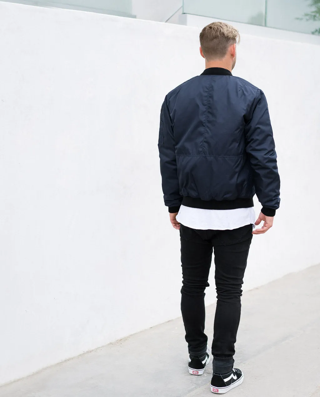 Hero Seven Commande Navy Quilted Bomber