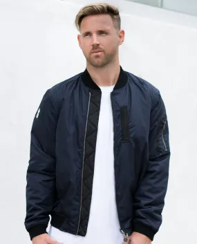 Hero Seven Commande Navy Quilted Bomber