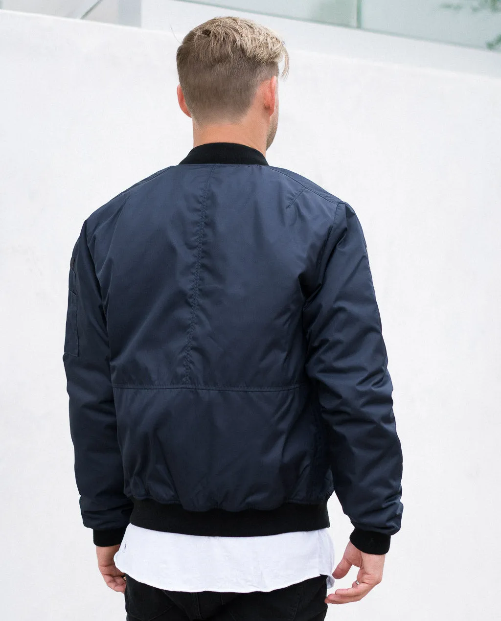 Hero Seven Commande Navy Quilted Bomber