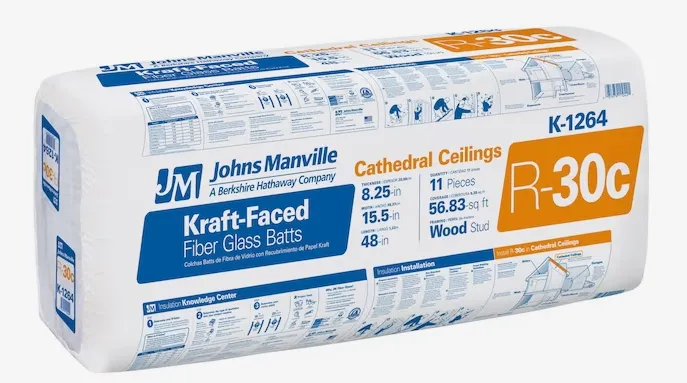 Johns Manville Kraft-Faced Batts & Rolls Insulation