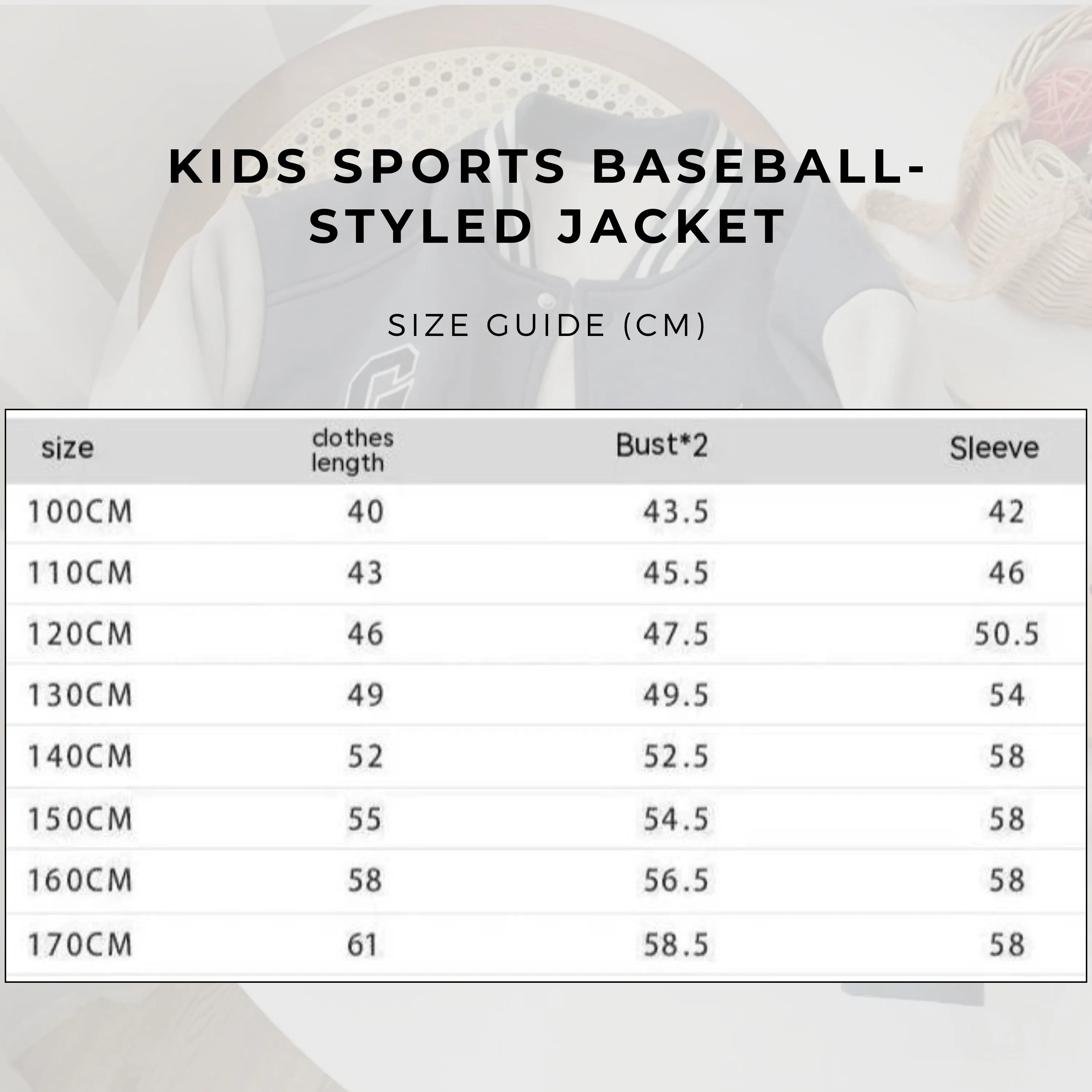 Kids Sports Baseball-styled Jacket