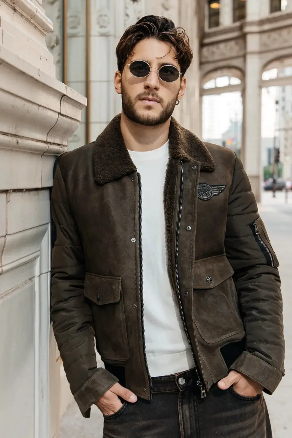 Lorenzo Sheepskin B-3 Bomber Jacket