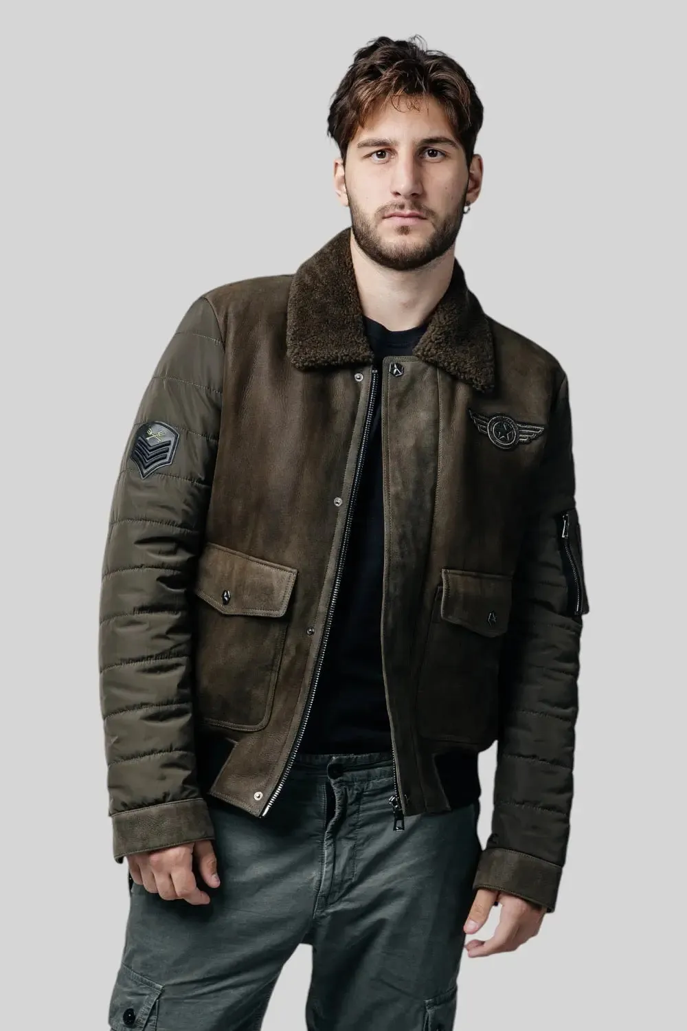 Lorenzo Sheepskin B-3 Bomber Jacket