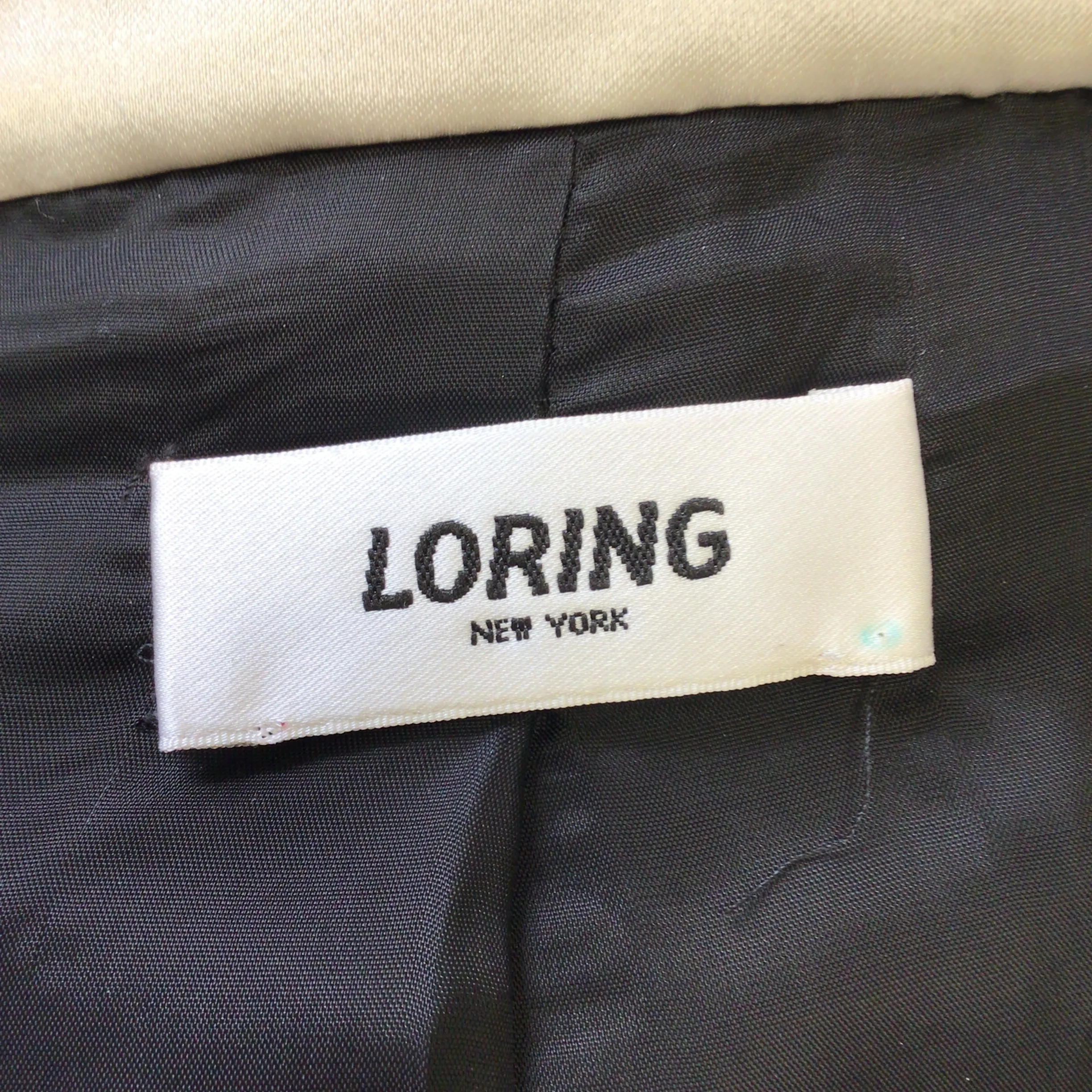 Loring Black / White One Button Silk Jacket