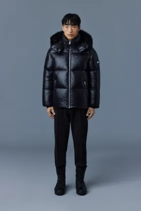 MACKAGE KENT-SH - Lustrous Light Down Jacket With Shearling