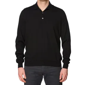 MALO Black Cashmere Polo Neck Sweater EU 52 US L