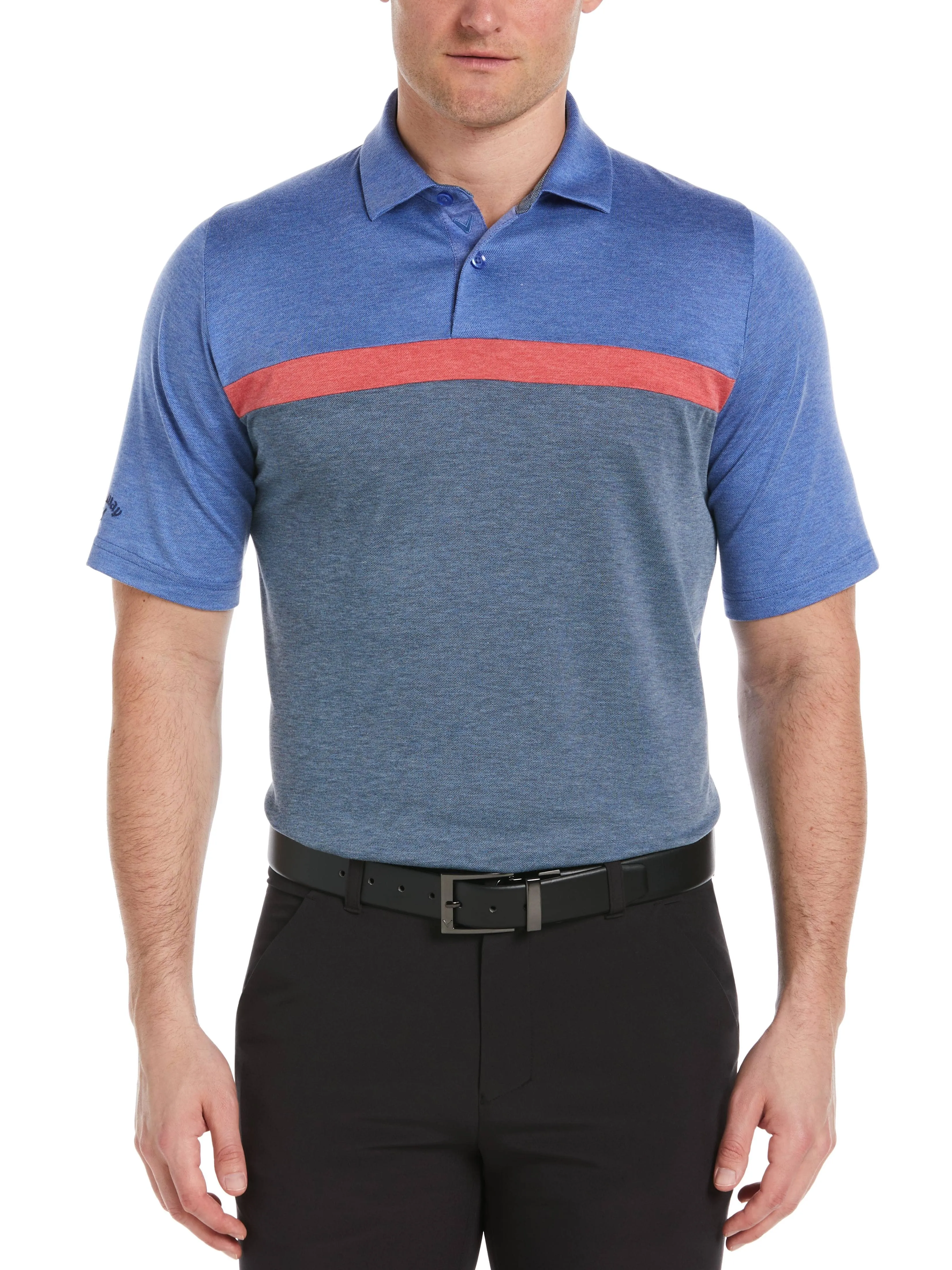 Men's Soft Touch Color Block Golf Polo