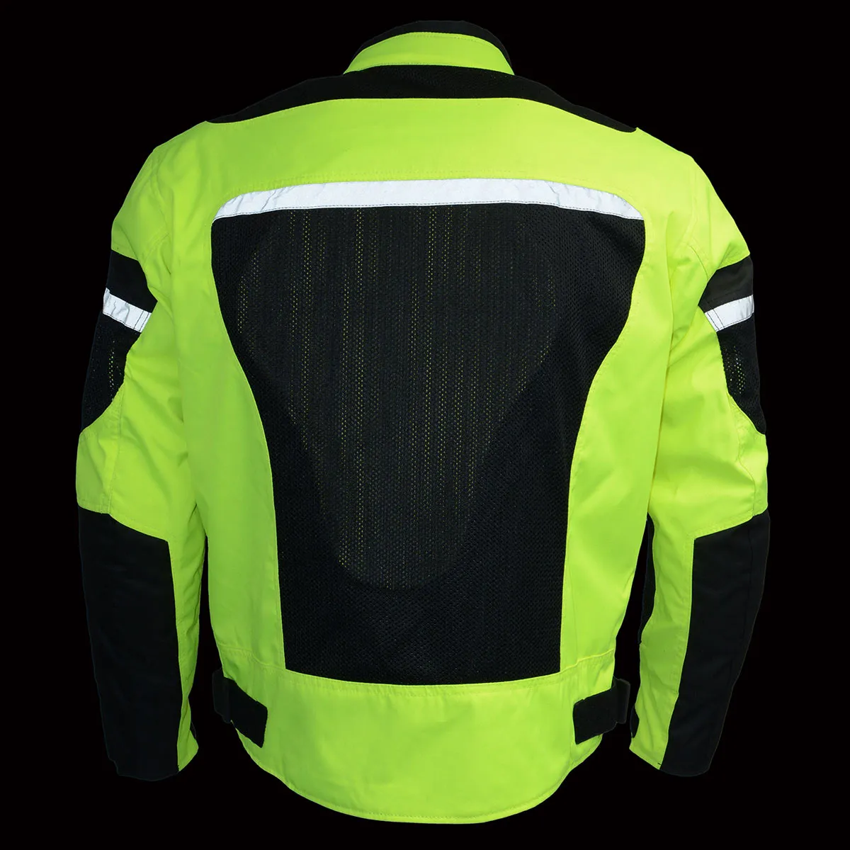 Milwaukee Leather MPM1794 High Vis Green Armored Mesh Racer Jacket